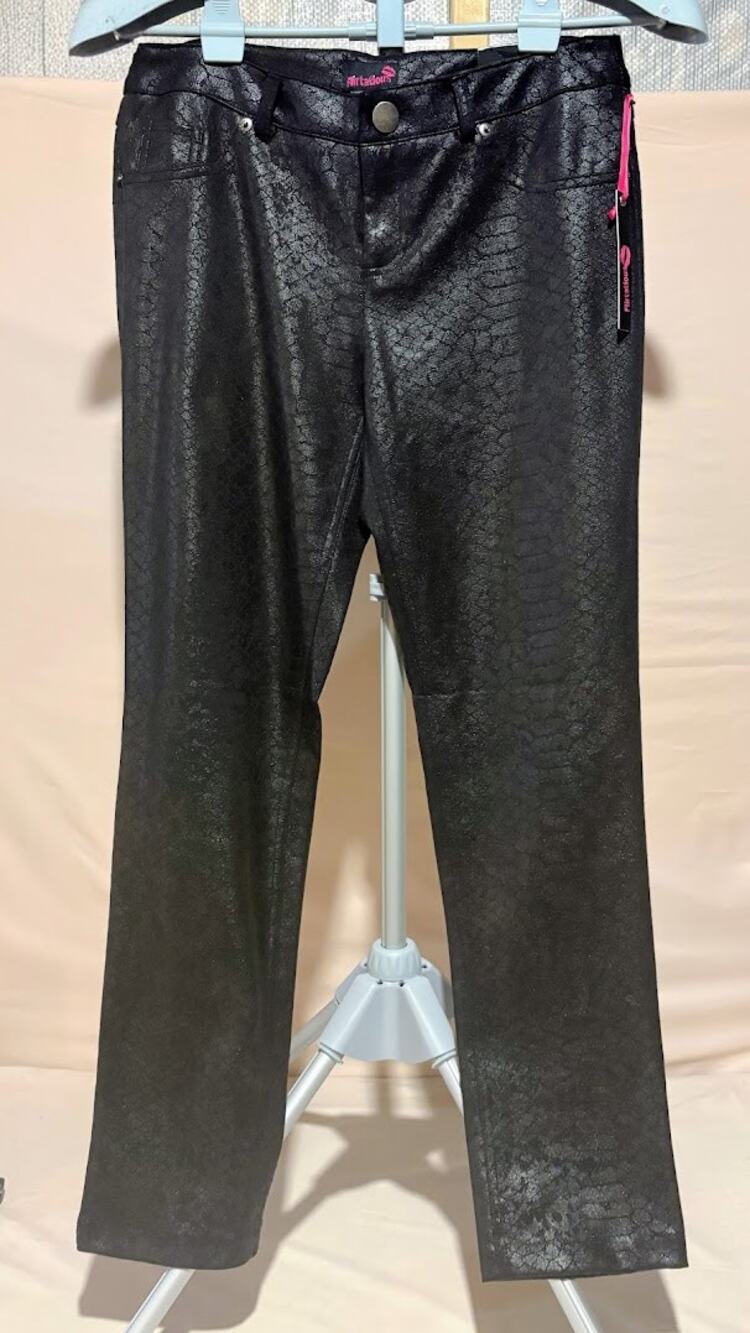 Flirtatious Women’s Black Snakeskin Style Pants